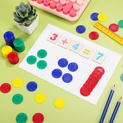 Toyvian 400 pcs Poker Chips Counting Chips Math Calculations Bingo Chips Reward Tokens Card Games