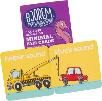 Bjorem Speech Minimal Pairs Stopping: Speech Therapy Cards for Children - Improve Articulation and Phonemic Awareness | Educational Materials | Speech Materials