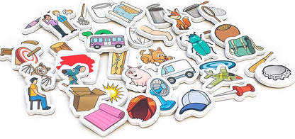 Junior Learning Rainbow CVC Objects Magnetic Foam Set, 40 Pieces, Ages 4-5, Phonics, Pre K-K