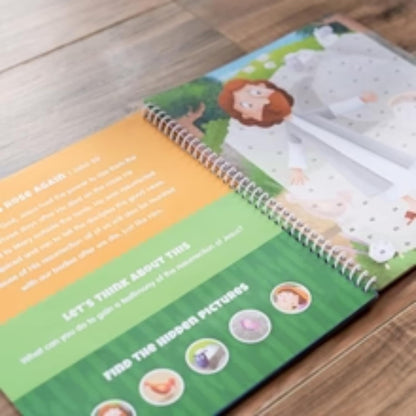 Activity Sticker Book 7 and Up The Life of Jesus Sticker Stories Puzzle Book Explore 10 New Testament Adventures 756 Reusable Stickers Spiral Binding