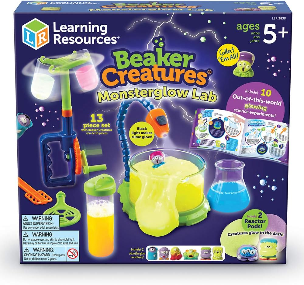 Learning Resources Beaker Creatures Monsterglow Lab -Educational Science Kits for Kids, Kindergartner Games, Homeschool STEM Toys, Ages 5+