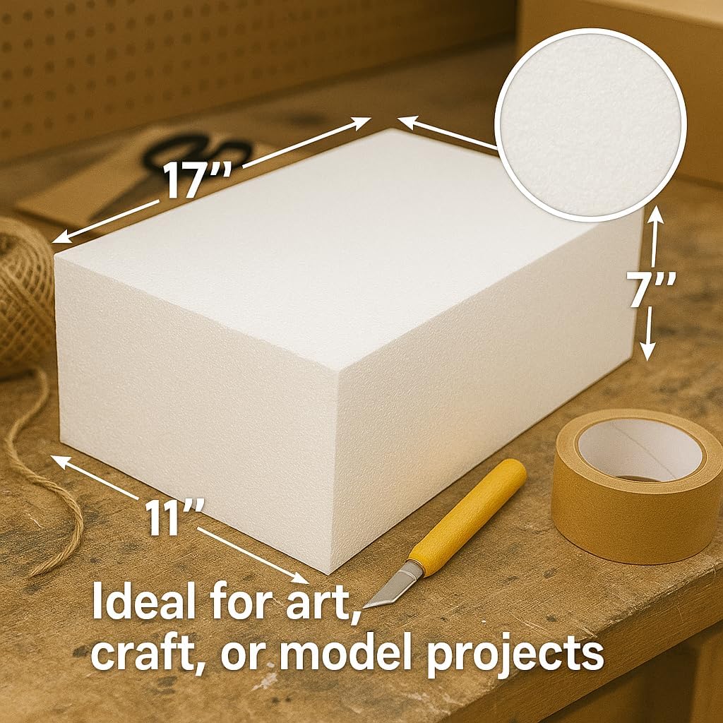 Silverlake 10x10x4 Craft Foam for Styrofoam Block Projects
