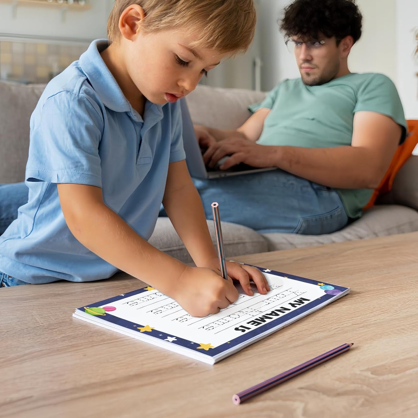 Personalized Name Tracing A4 Acrylic Board Custom Name Writing Practice for Boys Girls Handwriting Tracing Dry Erase Board for Preschooler