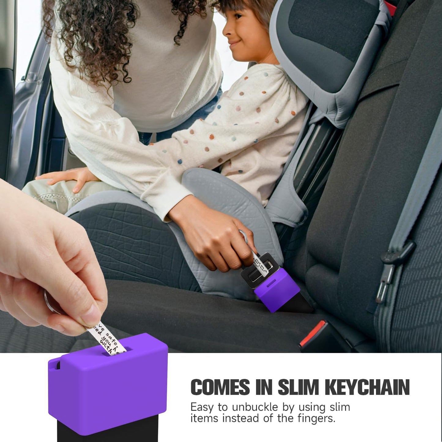 Morlike Silicone Seatbelt Secure Buckle Safety Cover Lock | Keep Children Safe in Car Seat and Prevent Kids from Accidentally Unbuckling | Buckle Guard Fits Almost Vehicles (red,2PACK)