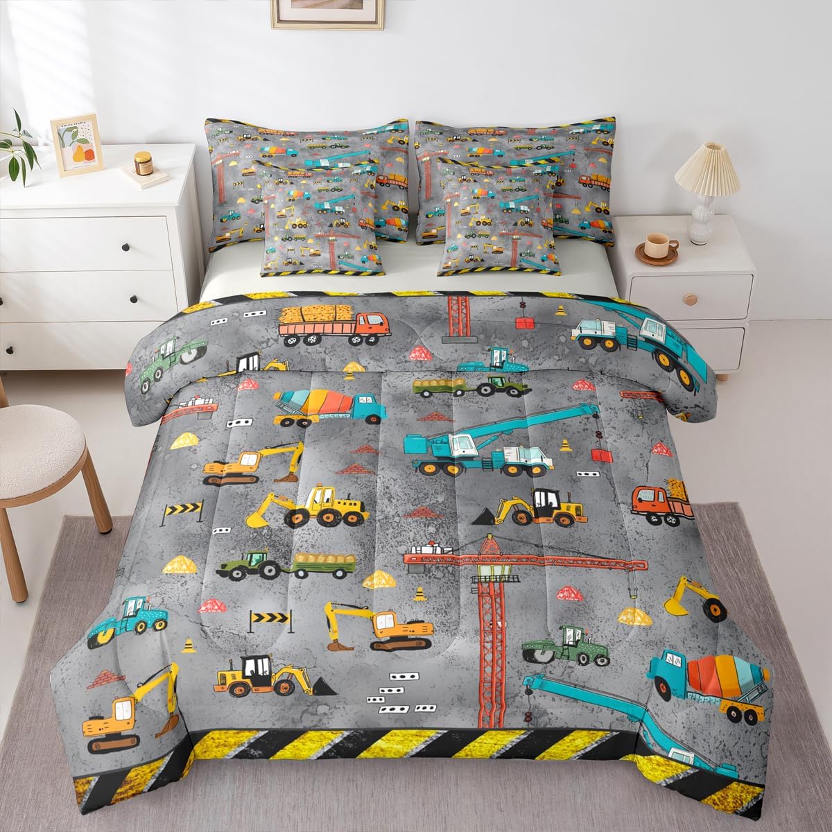 Erosebridal Chemistry Comforter Set with Sheets Full Size Periodic Table of Elements Bed in A Bag 7 Piece Science Chemistry Lovers Bedding Set for Kids Boys Children Bedroom Modern Black Bed Sets