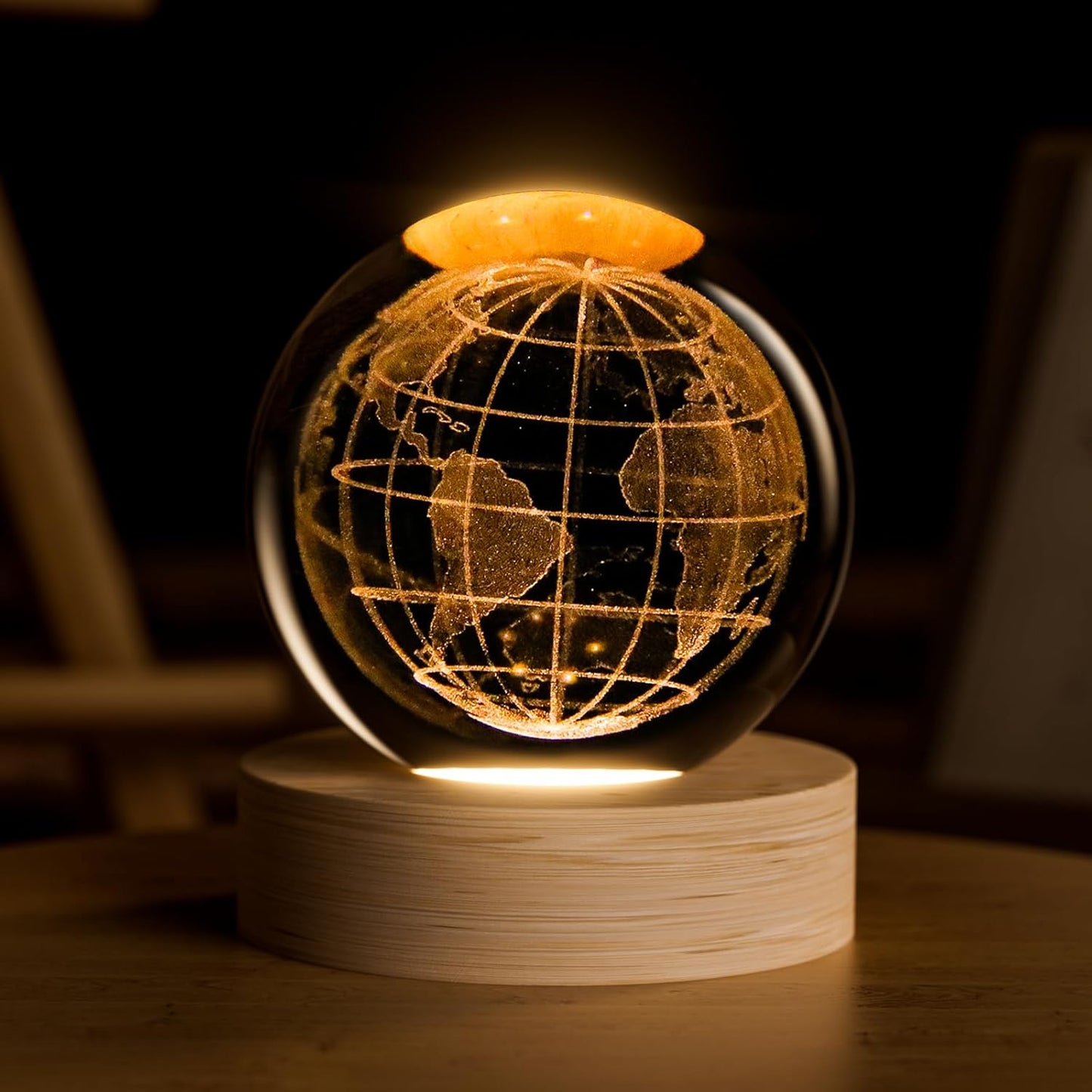 3D Solar System Crystal Ball, 2.4in Universe Gifts Decorative Quartz Glass Ball, Space Laser Engraved Model Astronomy Decor, Physics Display Sculpture Home Decor Crafts for Friends Mom Women Boys