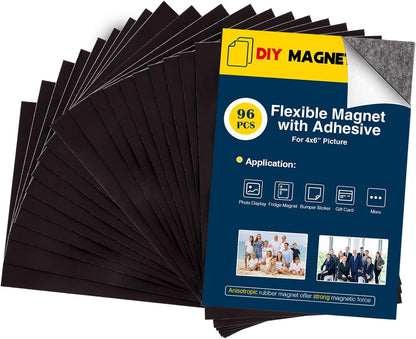 Adhesive Magnetic Sheets for Letter Size 8.5x11 (Pack of 8),Magnet Sheets with Self-Stick Adhesive for Home/Classroom/Office,Easy Cut DIY Paper Craft Magnet