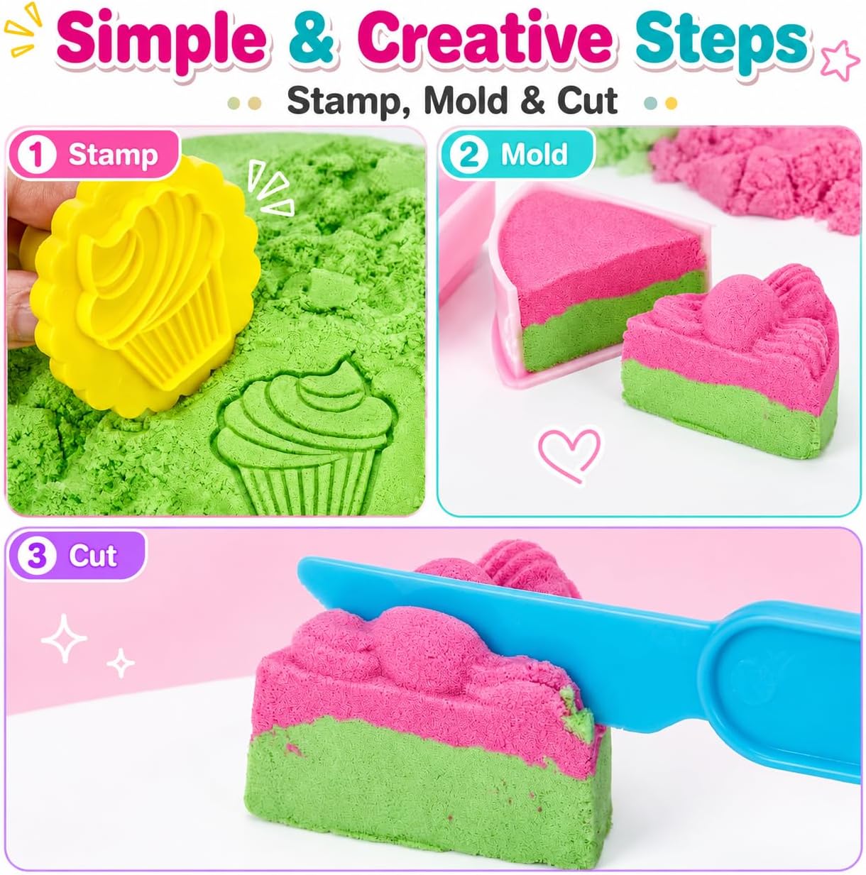 Carolart Pet Sensory bin,Dog and Cat Sandbox for Kids,Kids Play Sand Kit,Pet Play Set with Sensory Sand,Pet Care Play Set,Role Pretend Play Beach Toy Birthday Gift for Girls Boys 3 4 5 6 Years Old