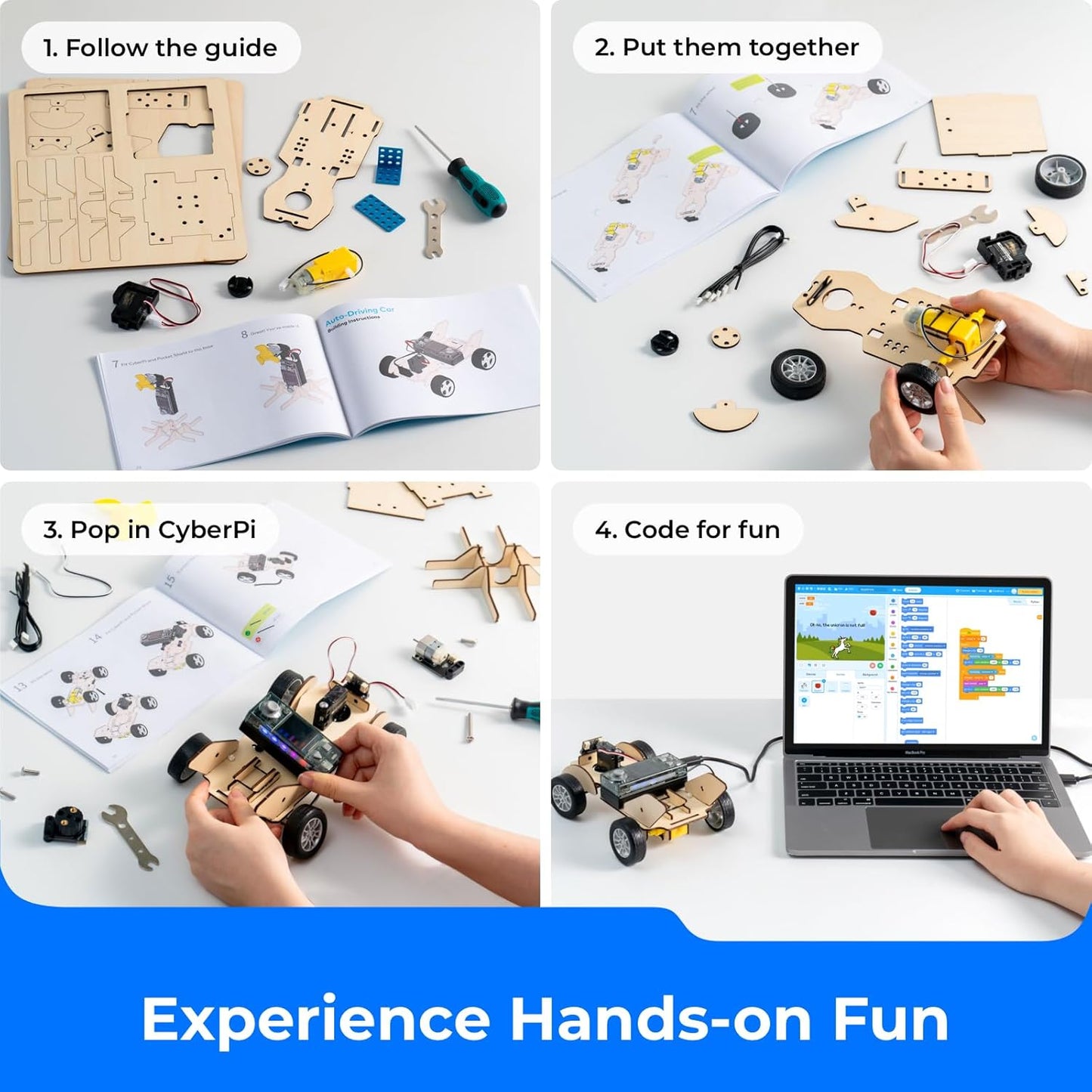 Makeblock CyberPi Project-Based Kit: Coding for Kids 8-12, STEM Programmable Robot with Scratch & Python Support, IoT Technology & Built-in WiFi Module