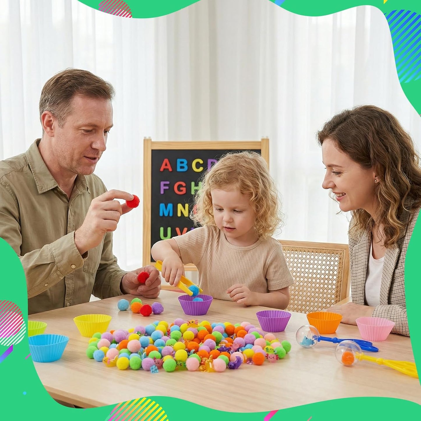 320 Pcs Sensory Bin Fillers Include 200 Pompoms 60 Simulated Ice Cubes 42 Resin Axolotl 12 Cups 4 Tweezers 2 Clips Fine Motor Skills Toys Set Sensory Table Filler
