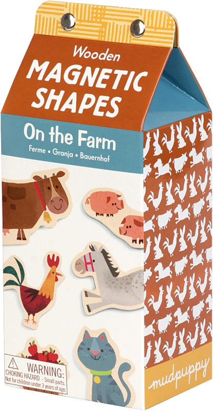 Mudpuppy Baby's First Words – Wooden Magnetic Shapes Featuring Adorable Everyday Objects for Children Ages 1 and Up