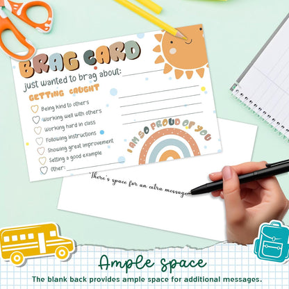 LOVEDMORE Video Game Theme Positive Brag Card, Teacher Mail for Elementary Classroom Must Have Rewards to Students, Elementary Teacher Supplies