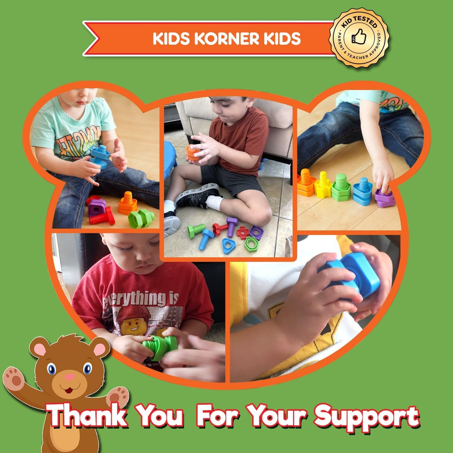 Jumbo Lacing Beads for Kids - Montessori Toddler Games and Educational Toys - Rainbow Matching Game and Stringing Bead Set with Toy Storage and Learning Activities eBook