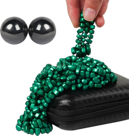 Umnodobn Magnet Slime Putty, Fidget Toy Ferrite Putty Beads, Hematite Magnetic Stones Eggs with 1.26 inch Magnet Balls, Cool Desk Toy, EDC Toy Science Kit Gift