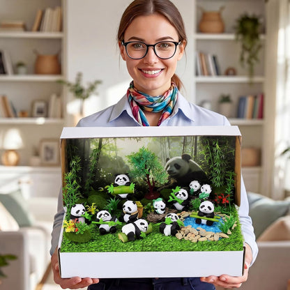 Teyva Daily 48 Pcs Dinosaur Diorama Kit Habitat Project Box Set 3D Dinosaurs Diorama Supplies Include Dinosaurs Model Figures & Eggs Volcano Artificial Trees with Cardboard for DIY Crafts Gifts