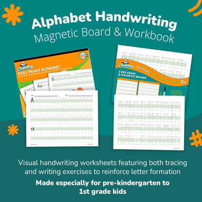 Dry Erase Number & Alphabet Flashcards for Kids Ages 3-5, 10 Numbers & 26 Visual ABC Flash Cards, Homeschool Learning Supplies, Summer School & After School Teaching Supplies for Handwriting Practice