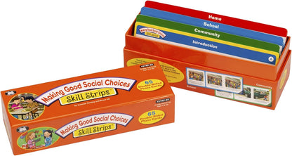 Super Duper Publications Making Good Social Choices Skill Strips®, Critical Thinking Flashcards, Educational Resource