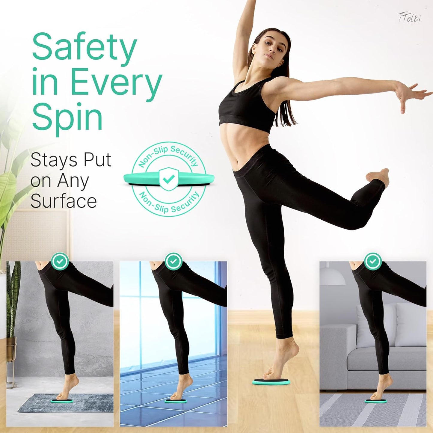 Premium Turning Boards for Dancers – Improve Spins, Technique & Balance, Ideal Turn Board for Ballet, Dancing & Figure Ice Skating, Portable Spin Disc for Dance & Spinner Disk Training Equipment