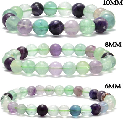 NCB 100pcs Original Natural Stone Beads Gemstone Round Loose Beads 6mm 8mm 10mm (Blue Aventurine, 6mm 100Beads) - Colors B