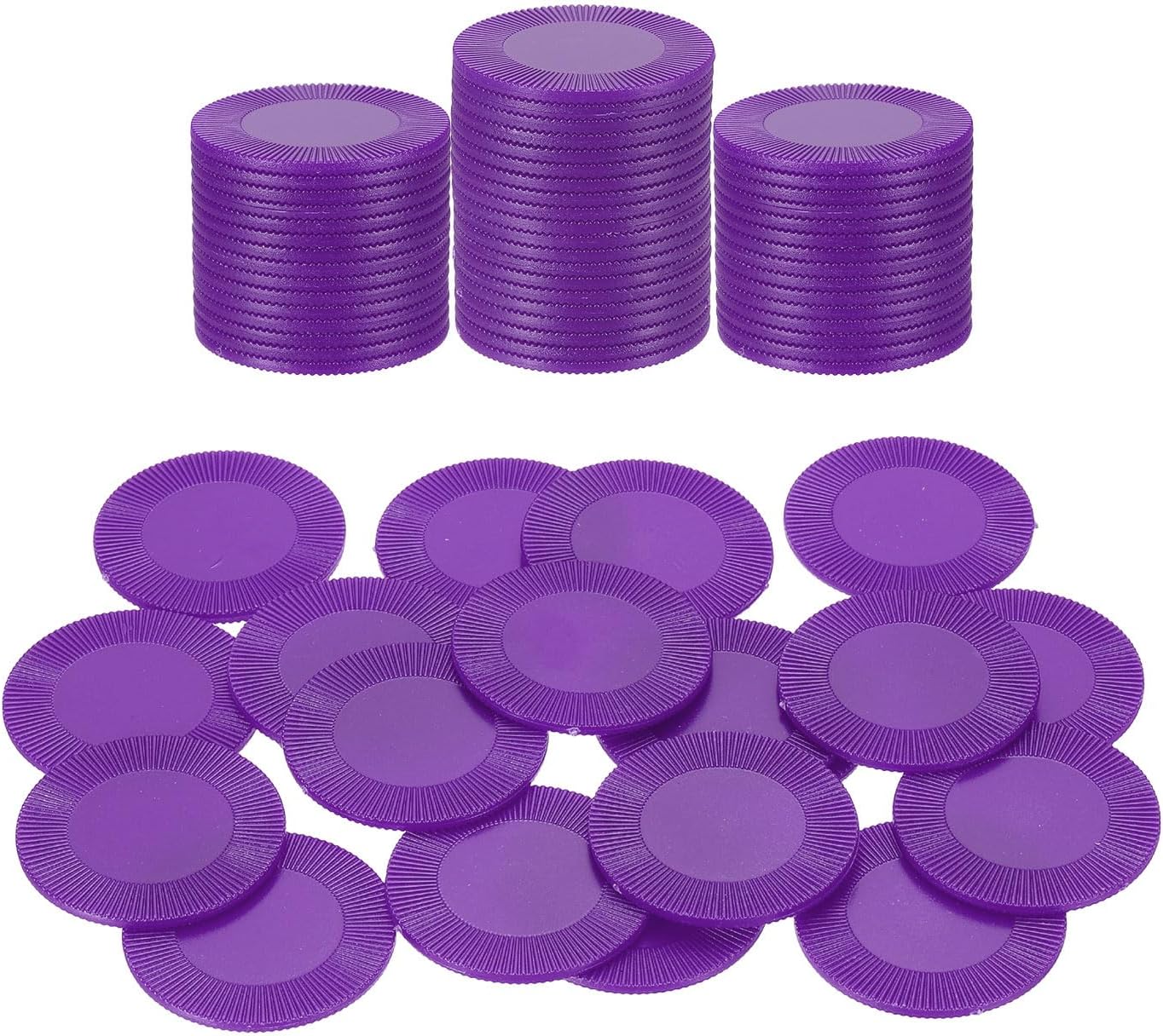 uxcell 64Pcs Plastic Poker Chips, 0.9 Inch Mini Bingo Chips Learning Counters Counting Counters Disks Markers Opaque Game Tokens for Game Play Math Counting, Red, Pattern