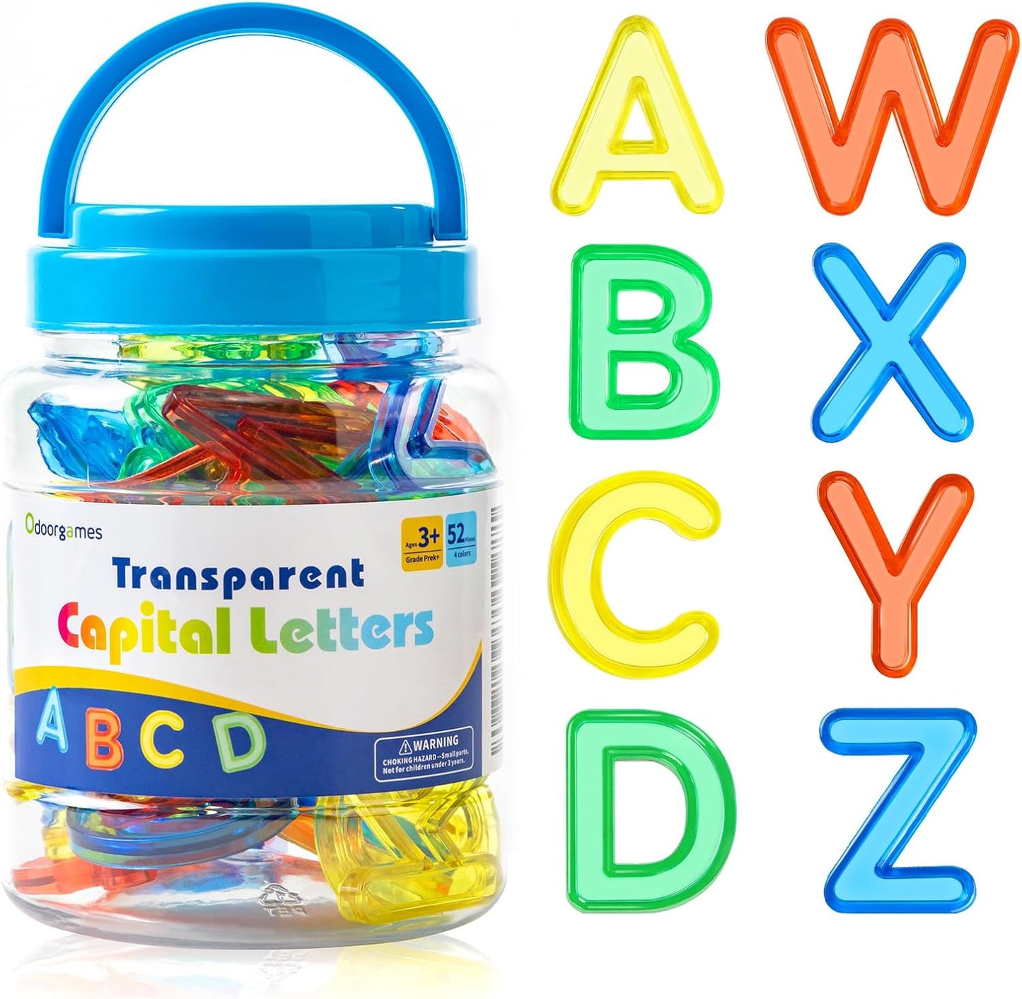 66 Pcs Translucent Letters and Numbers – Light Table Toys, Manipulatives and Accessories for Enhanced Learning & Fun