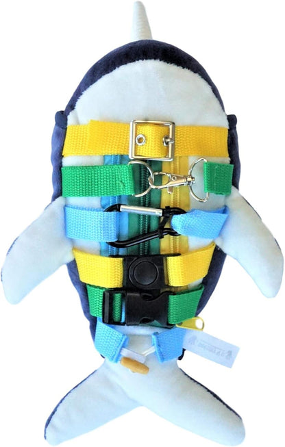 SENSORY4U Buckle Pillow Sensory Fine Motor Development Toy Activity Plushie - OT Therapy Tool Threading Counting Colors Latches Sorting Skills in One - 2nd Edition