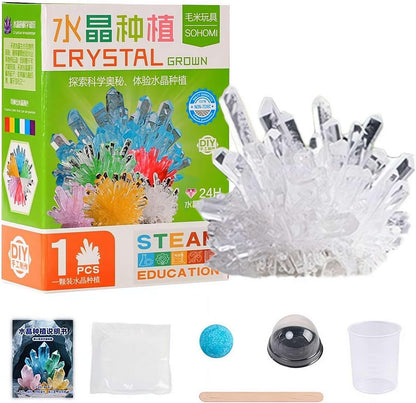 Crystal Growing Science Kit, Crystal Crafting Kit, Personalized Display (Green)