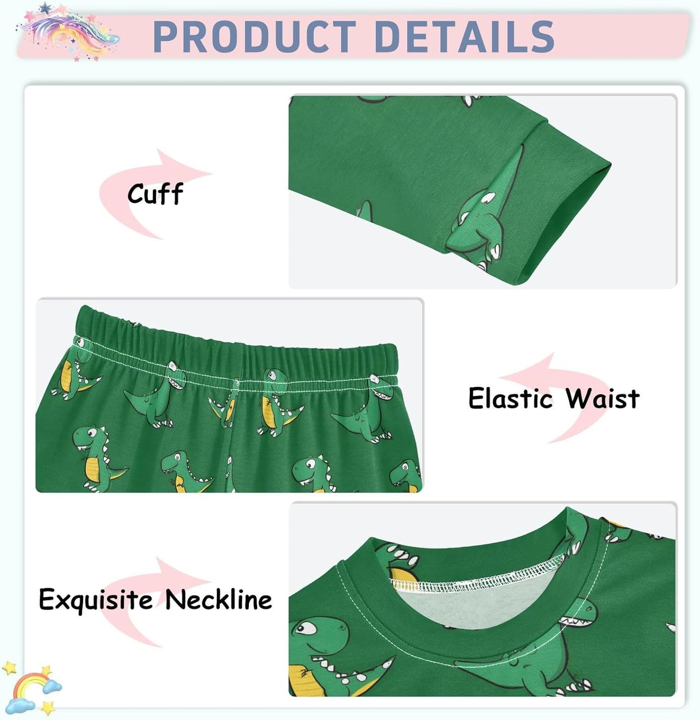 ALAZA Shark Starfish Palm Tree 2 Piece Pajama Set Long Sleeve Top and Pants Sleepwear Unisex - Colors A