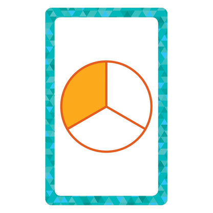 Carson Dellosa 54 Fractions Flash Cards, 3rd and 4th Grade Mathematics Flashcards Covering Whole Numbers to Ninths Facts, Math Games for Kids Ages 8 and Up