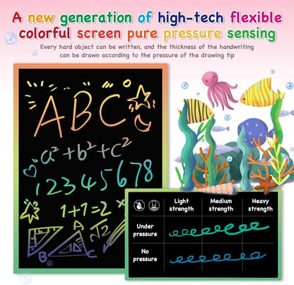 Kids LCD Writing Tablet, 10.5 Inch Colorful Electronic Board Drawing Pad, Electronic Erasable Doodle Tablet for Boys Girls Gifts for Toddler Educational Travel Birthday(Pink)