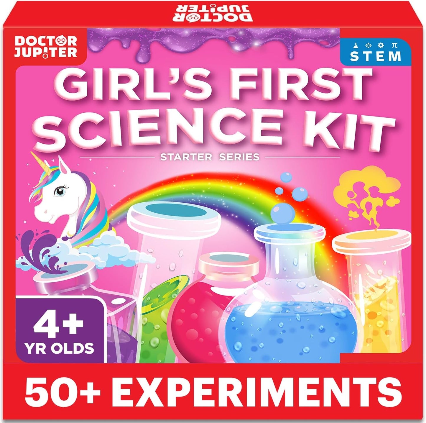 Doctor Jupiter Preschool Science Kit for Kids Ages 3-5 | Toddler Learning Activities, Birthday Gift Ideas for 3-4-5 Year Old Girls | Learning & Educational Toy STEM Kit with 100+ Experiments