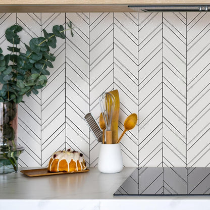 Yipscazo 10 Sheets Herringbone Backsplash Peel and Stick Tile, Marble Calacata Mixed Metal Gold PVC Stick on Backsplash for Kitchen, Waterproof Self Adhesive Wall Tile for Bathroom
