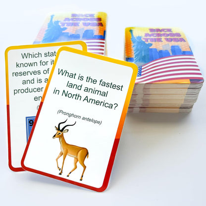 QUOKKA Board Games for Kids 8-12 - Family Games for Kids and Adults - Journey Across the World Card Game Ages 5-9 - Learn Capitals, Flags, Facts, and Map Locations with 195 World Map Cards