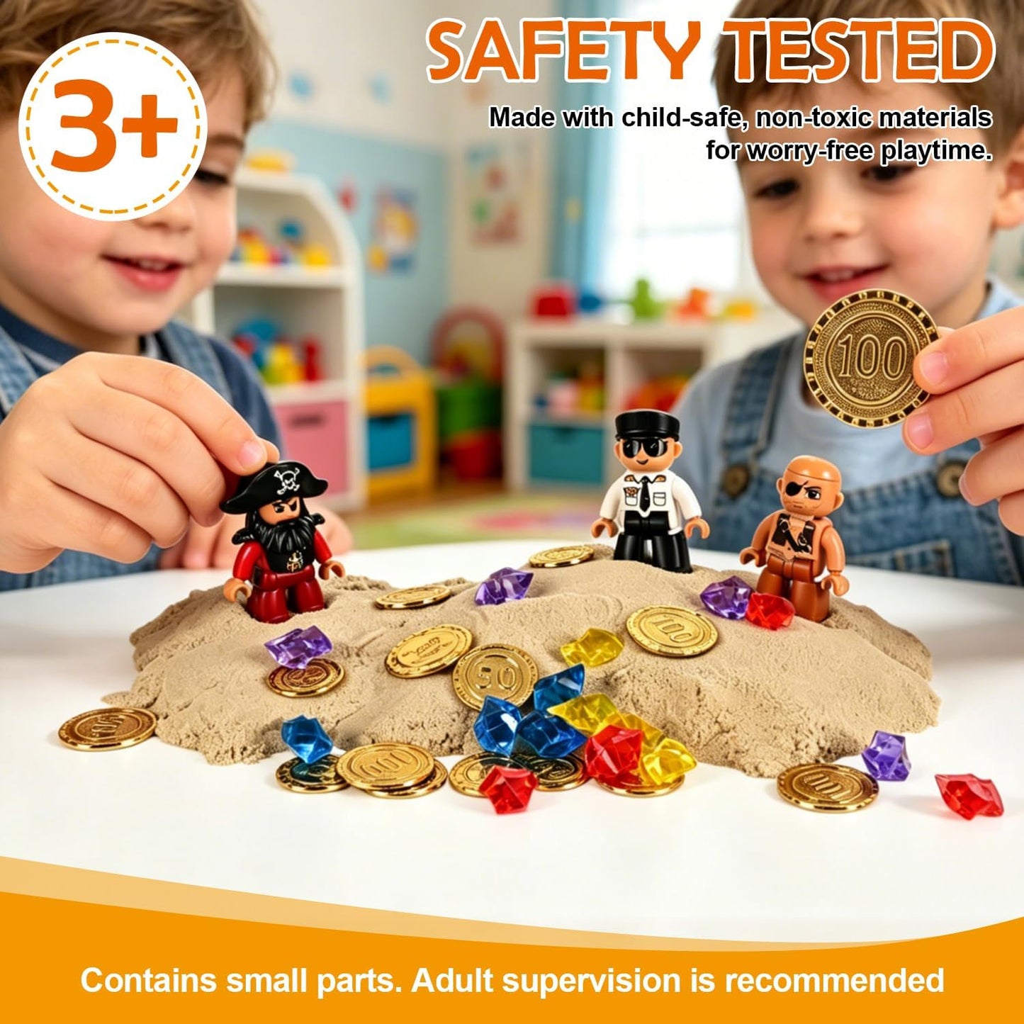 Space Sensory Bin for Toddler, Science Themed with 8 Planets & Star Map, No-Mess Soft Pom Poms for Preschool Learning, Gifts for Boys Girls Age 3 4 5 6+