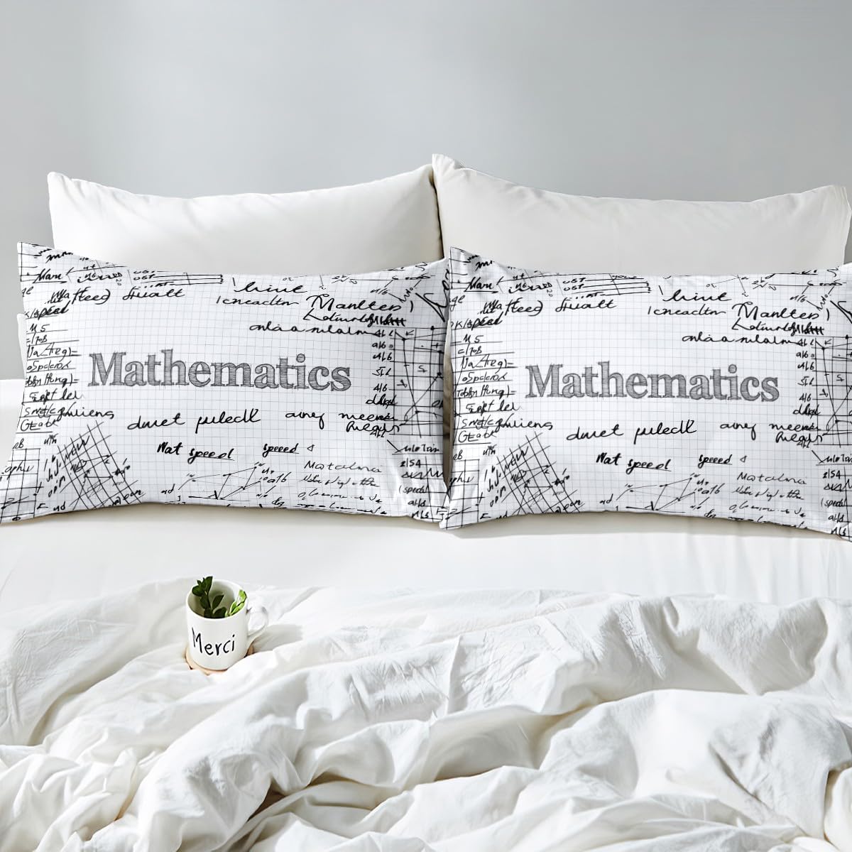 Erosebridal Science Theme Bedding Set Queen Size for Boys Girls Chemistry Periodic Table Print Duvet Cover Chemical Subject Theme Comforter Cover Teens Kids Math Science Atyle Bedspread Cover 3 Pcs