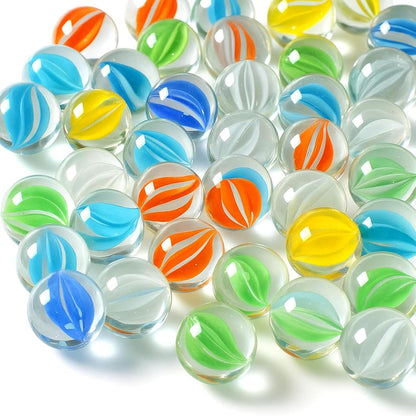 LovesTown 100PCS Glass Marbles Bulk, for Kids Marble Run Game, DIY and Home Decoration