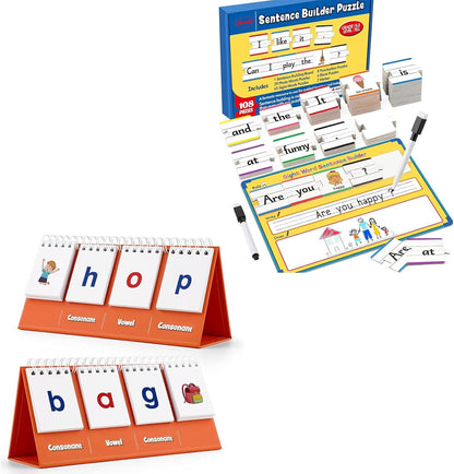 Aizweb Sentence Building,CVC Word Builder,Phonics Games Flash Cards,Sight Word Games Classroom Must Haves,Montessori Reading Learning Games,Speech Therapy Special Education Manipulative Toy