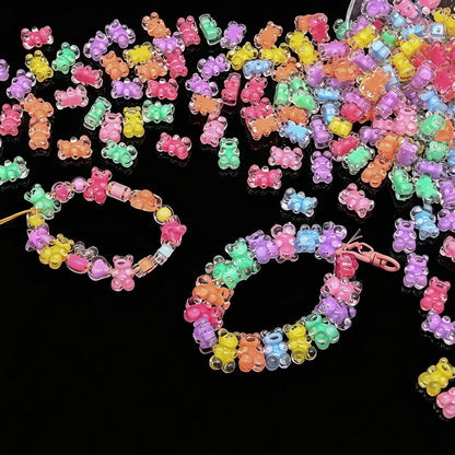 200g+ Candy Bulk Assorted Cute Kandi Beads for Jewelry Making, Bracelet Making Kit, Craft Supplies Charm Beads(Mixed II)
