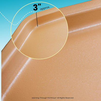 Tuff Tray 27.5” Small [Brown] Sensory Play for Kids, Toddler Sensory Bin for Sand and Water Play, Indoor Activity Sensory Tray, Outdoor Sandbox