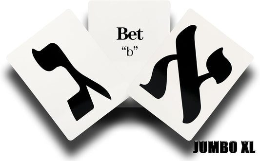 Jumbo Aleph Bet Hebrew Letter Flashcards - 1 Pack