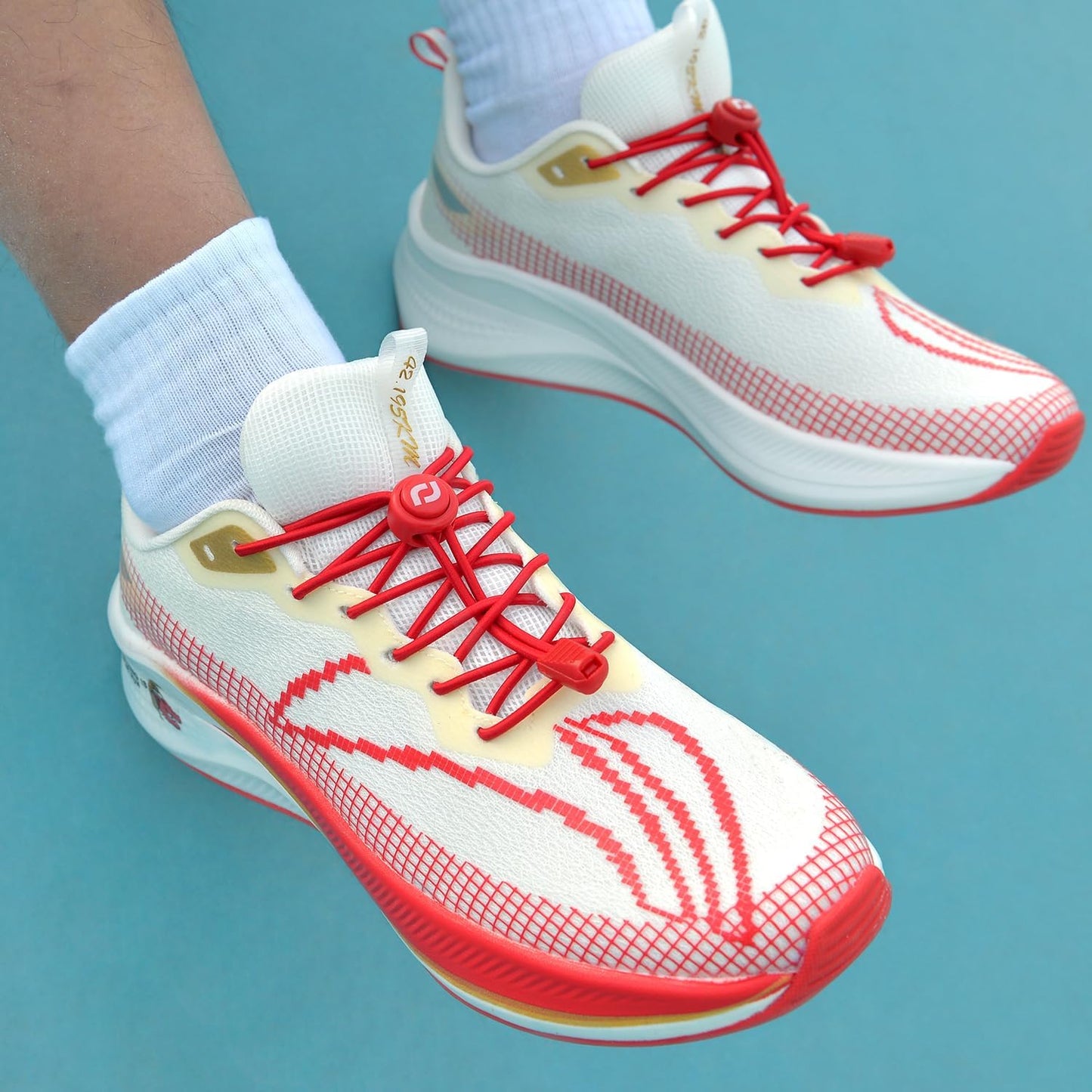 RJ-Sport Tieless Elastic Shoe Laces - Heavy Duty No Tie Shoelaces for Kids and Adult with Strong Lock and Speed Shoestrings