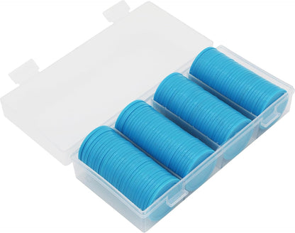 35MM/1.37-inch Box of 120 Counting Coins for Poker Chips and Game Coins (Light Blue, 35MM/1.37-inch)