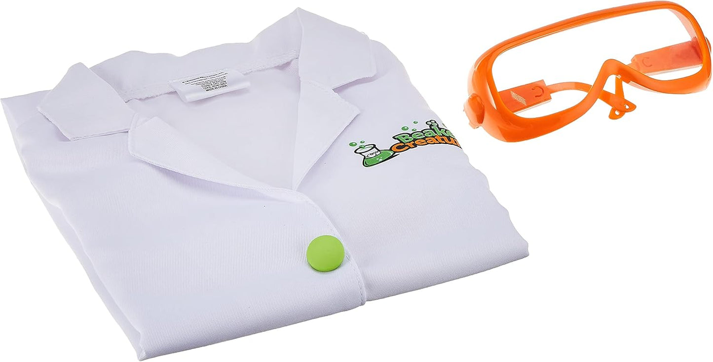 Learning Resources Beaker Creatures Lab Gear - 2 Pieces, Ages 5+ Lab Coat & Glasses for Kids, Science Exploration Games, STEM Toys for Kids