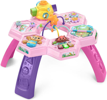 VTech Buzz and Learn Activity Table with Seven Interactive Play Zones, Blue