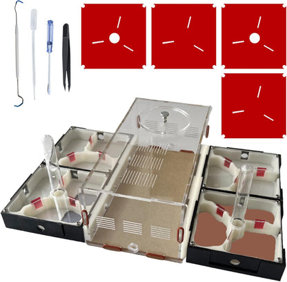 Ant Farm Nest Science DIY Terrarium Kit Care for Live Ants Ant Habitat with Water Tower Nurturing Room and Comprehensive Observation