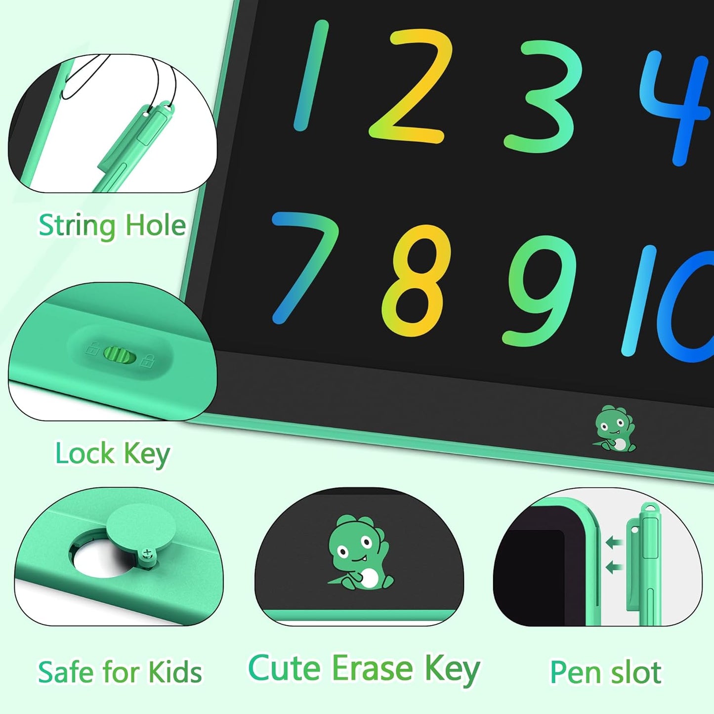 Hockvill LCD Writing Tablet for Kids, 16Inch Toys for Girls Boys Drawing Pad for 3 4 5 6 7 Year Old Kid, Toddler Doodle Board Christmas Birthday Gift for Kids，Erase Lock Writing Board