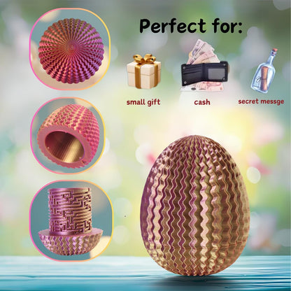 2026 Creative Gift Box: Easter Egg Mystery Puzzle with Hidden Compartment, Reusable Brain Teaser Game for Adults & Kids, Money Gift Ideas for Birthday Christmas Party Celebration