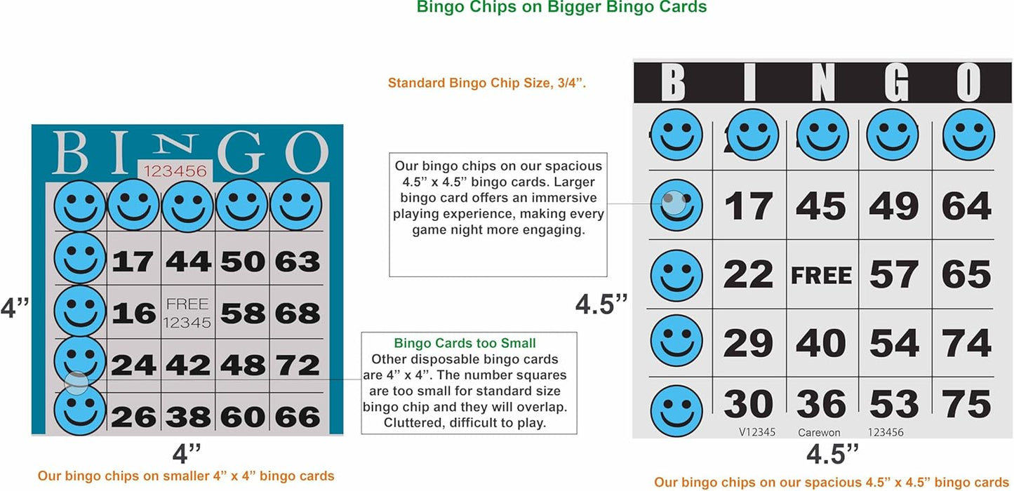 2500 Bingo Chips, Blue (1 of 3 Colors), 3/4", Counting Chips, Math Counter, Reusable or Disposable