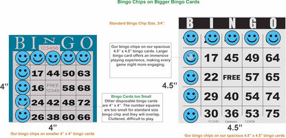 2500 Bingo Chips, Blue (1 of 3 Colors), 3/4", Counting Chips, Math Counter, Reusable or Disposable
