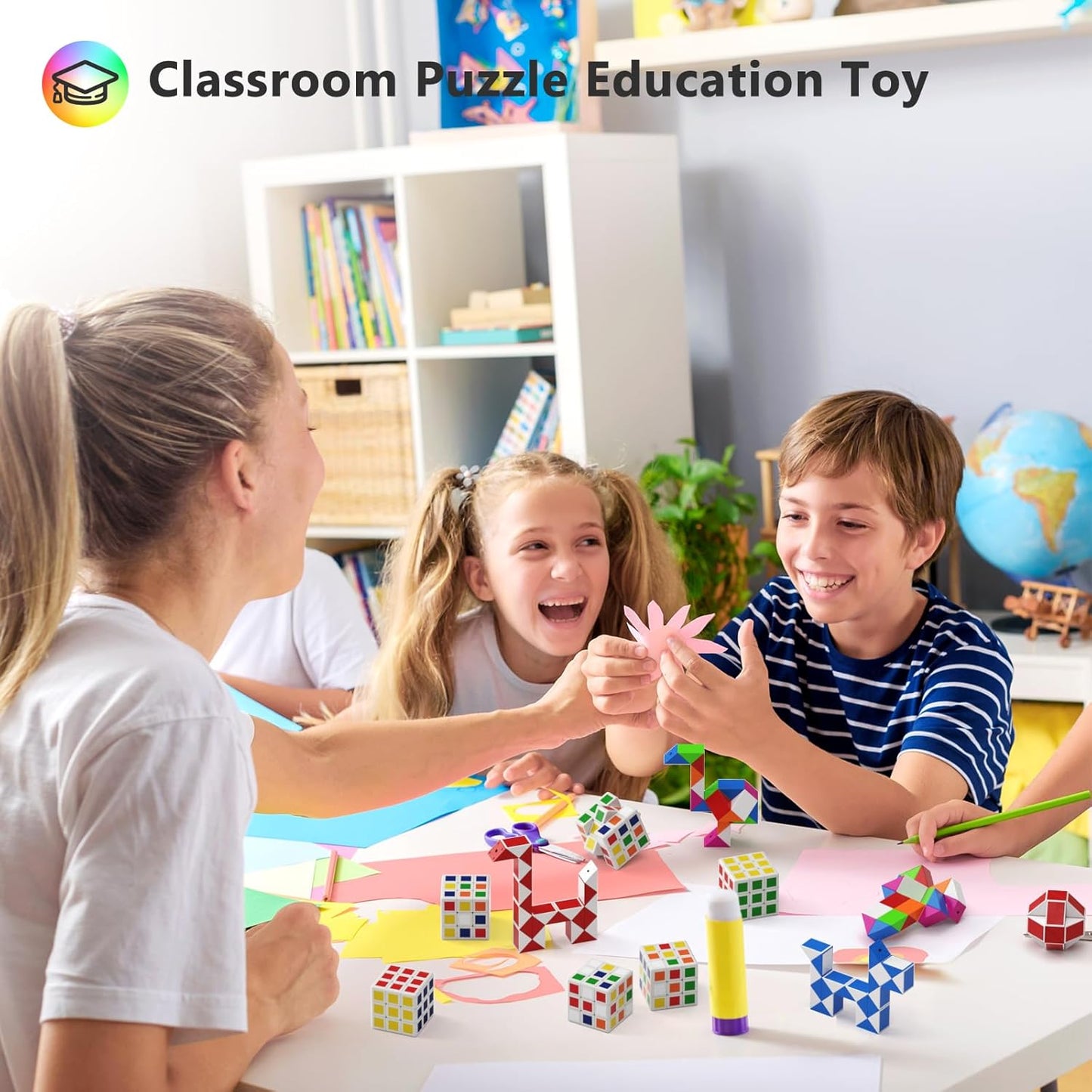 Vdealen 24 Pack Mini Cube&Fidget Snake Cube Puzzle Party Favors for Kids, School Rewards&Classroom Prize for Students, Goodie Bag Stocking Stuffers, Gift for Birthday Valentine Easter Christmas
